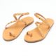 Picture of Handmade woman leather sandals beige with studs No 38