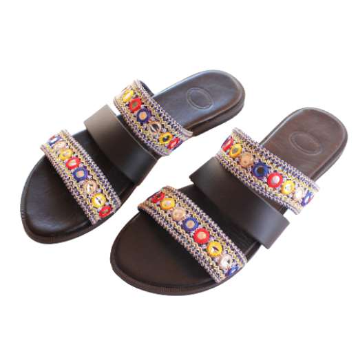 Picture of Woman leather sandals ethnic No 38