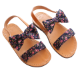 Εικόνα της Χειροποίητα παιδικά σανδάλια floral με φιόγκο No 28