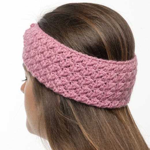 Picture of Handmade crochet headband with knotted front in pink