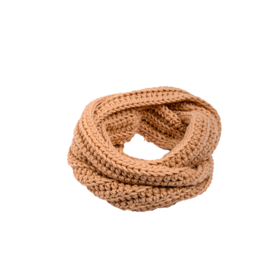 Picture of Handmade chunky crochet infinity scarf in beige