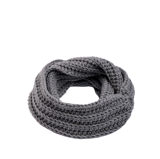 Picture of Handmade chunky crochet infinity scarf in gray