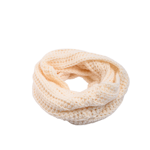 Picture of Handmade chunky crochet infinity scarf in ivory