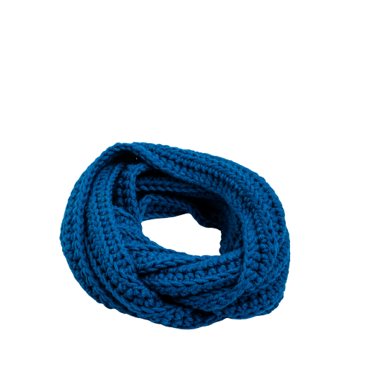 Εικόνα της Χειροποίητος πλεκτός λαιμός διπλός πετρόλ