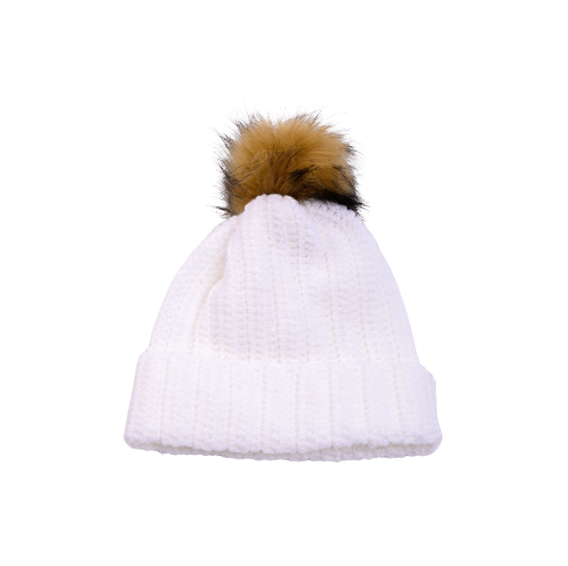 Εικόνα της Πλεκτός σκούφος άσπρος