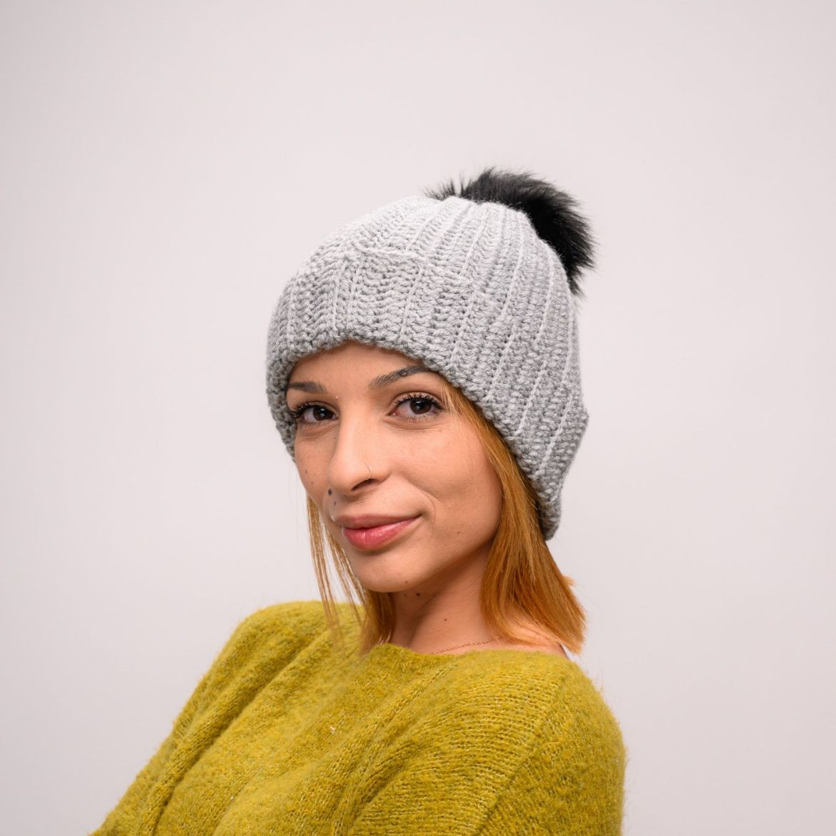 Εικόνα της Πλεκτός σκούφος ανοιχτό γκρί