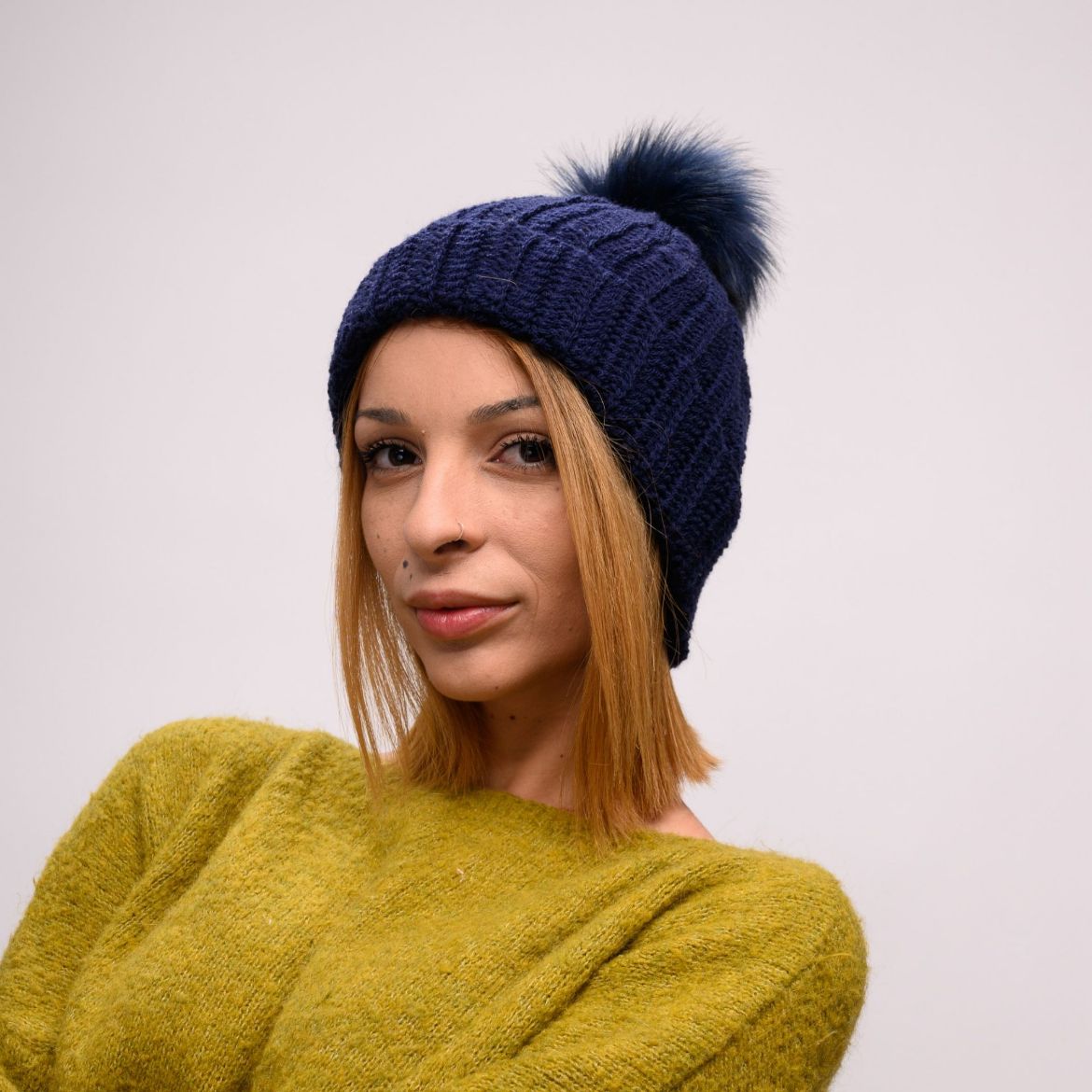 Εικόνα της Πλεκτός σκούφος μπλε σκούρο