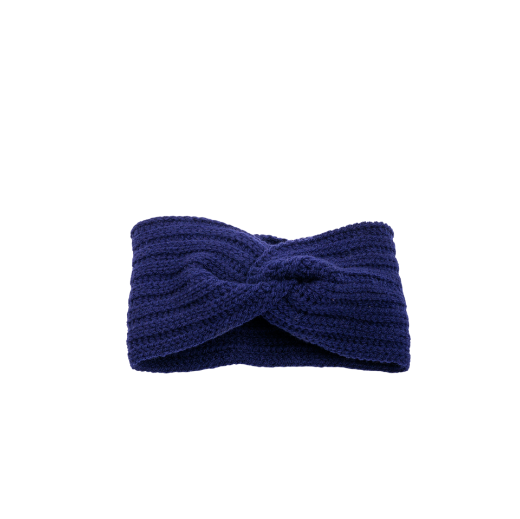 Picture of Handmade wide crochet twist headband in navy blue