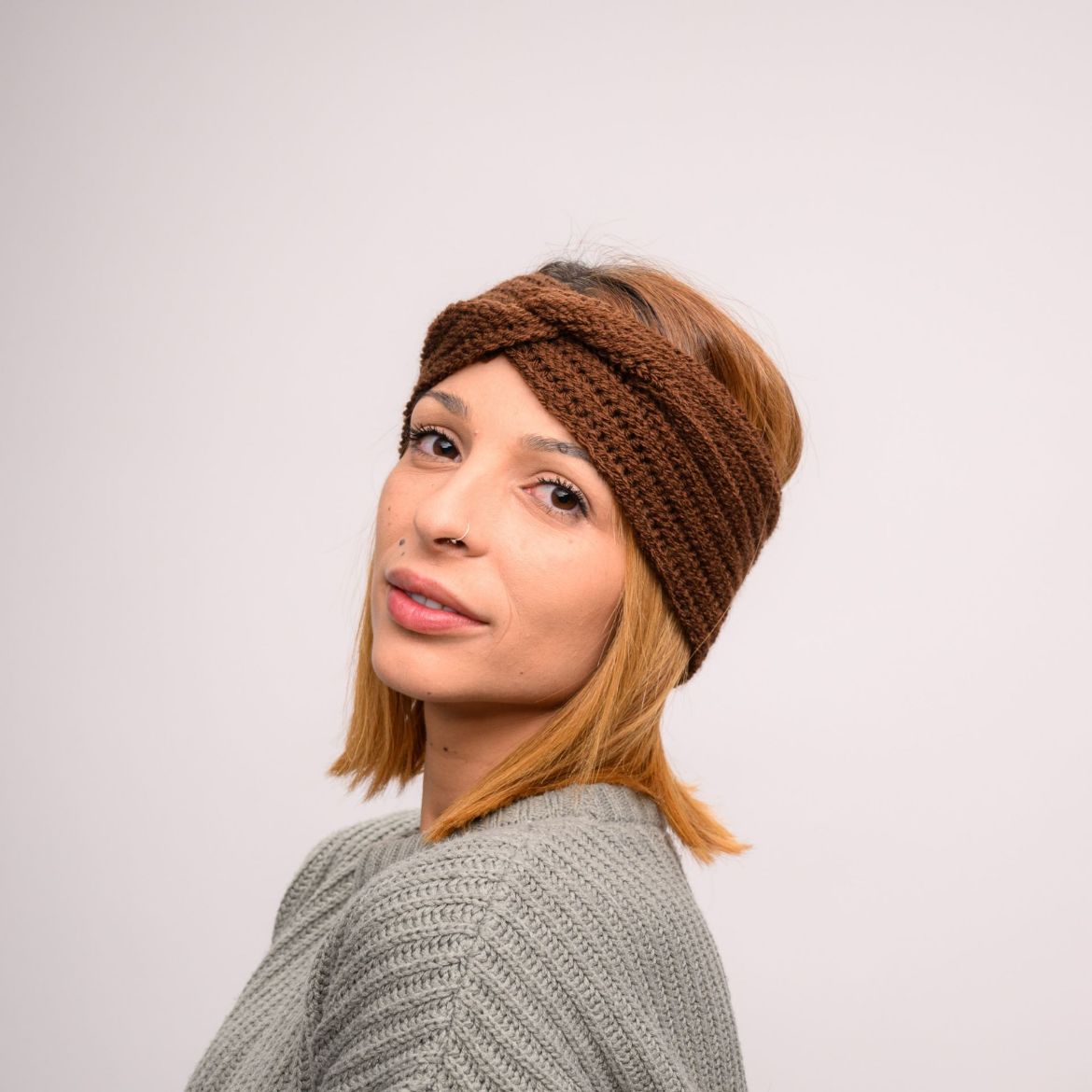 Picture of Knit headband brown