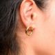 Picture of Gold circle stud earrings