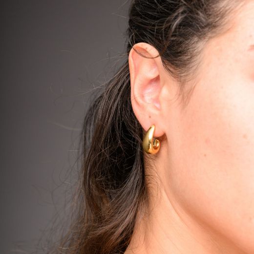 Picture of Gold open hoop earrings small