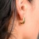 Picture of Gold open hoop earrings small