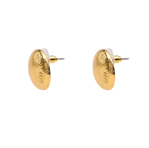 Gaia gold raised texture earrings