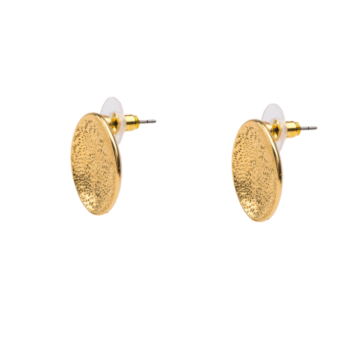Picture of Gold hammered disc studs