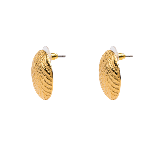Vega gold dome earrings