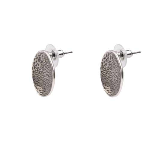 Picture of Silver hammered disc studs