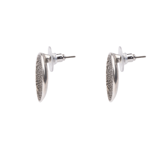 Picture of Silver hammered disc studs