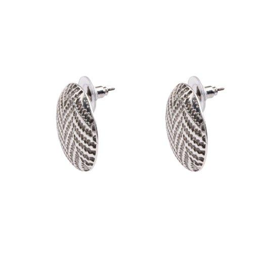 Vega silver dome earrings