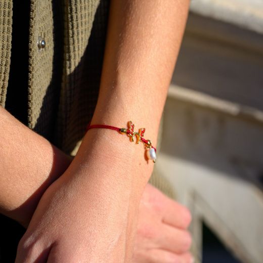 Εικόνα της Βραχιόλι αυτιά ταράνδου επίχρυσο