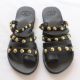 Picture of Handmade black woman leather sandals with studs No 38