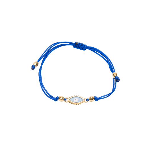 Picture of 24k gold plated evil eye bracelet with lashes