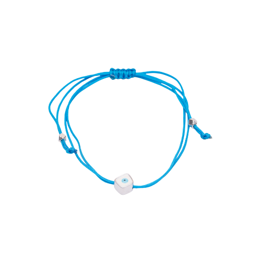 Picture of Silver plated square evil eye bracelet
