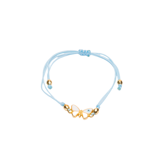 Picture of Turkish eye gold bracelet butterfly