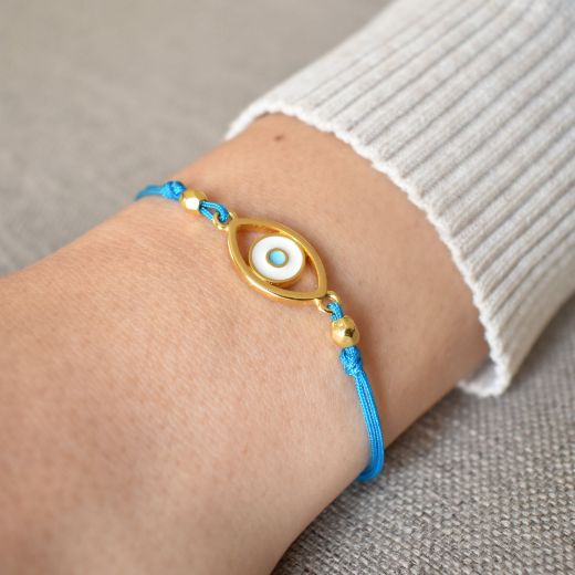 Picture of Bracelet blue eye 24k gold plated