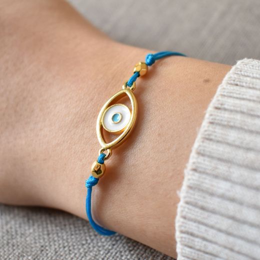 Picture of Bracelet blue eye 24k gold plated