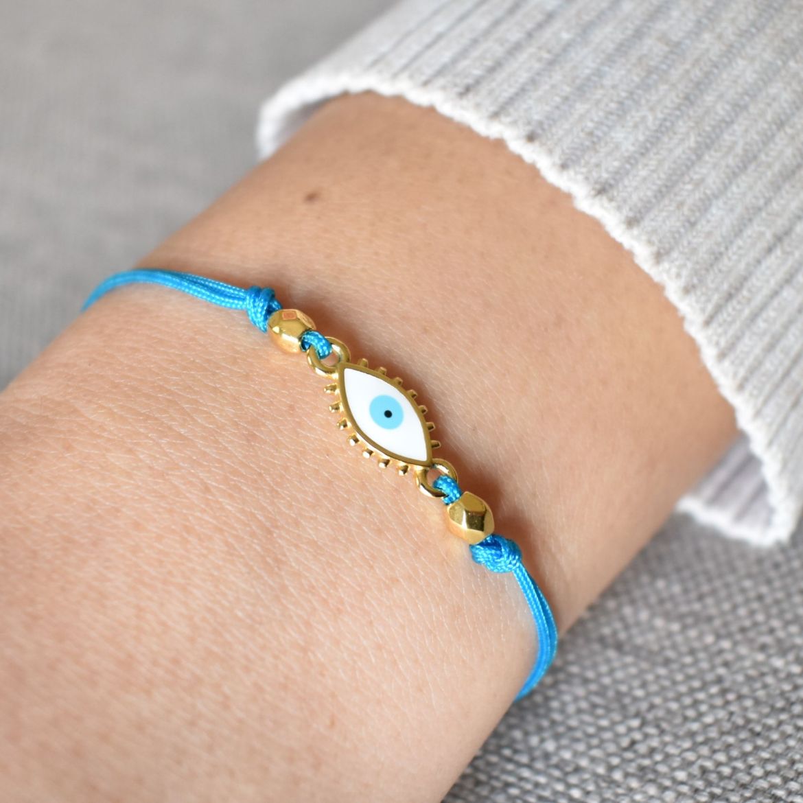 Picture of Greek mati bracelet 24k gold plated