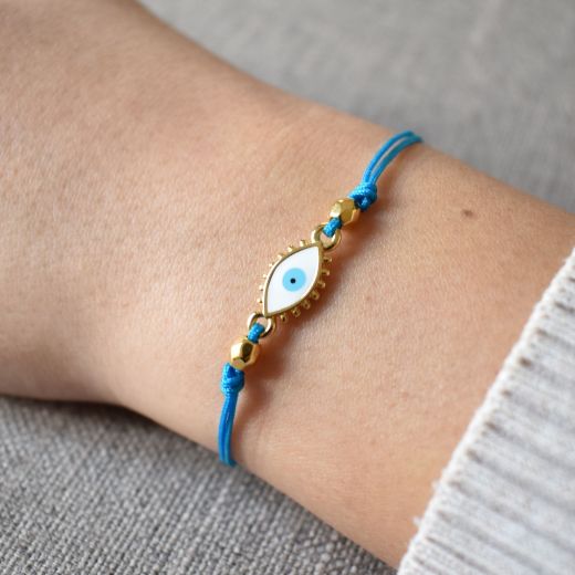 Picture of Greek mati bracelet 24k gold plated