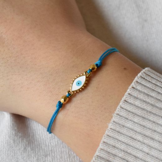 Picture of Greek mati bracelet 24k gold plated