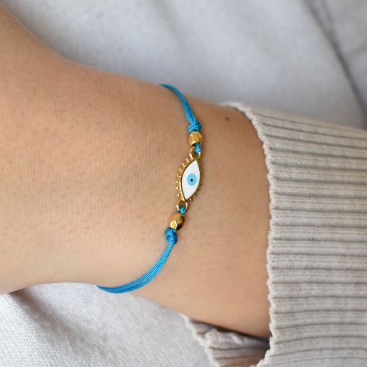 Picture of Greek mati bracelet 24k gold plated