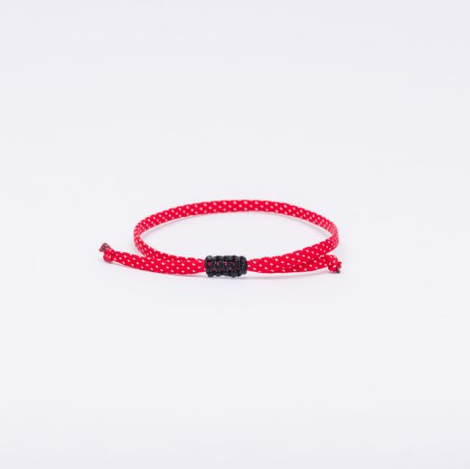 Unisex minimal martis bracelet – red-white spring bracelet for March