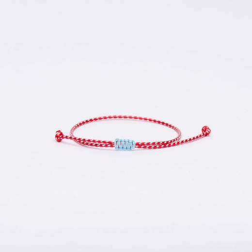 10-pcs minimal martis bracelets red-white cord – spring bracelet set