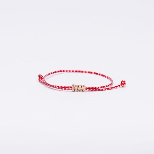 Affordable 10-pack martis bracelets – red & white cord for March tradition