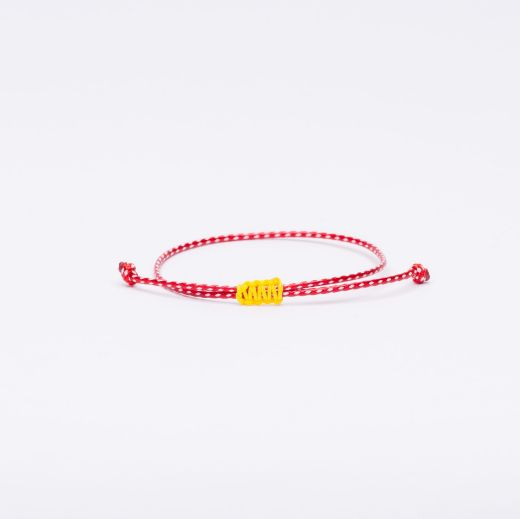 10-pcs martakia set for spring – minimal red-white cord bracelets March