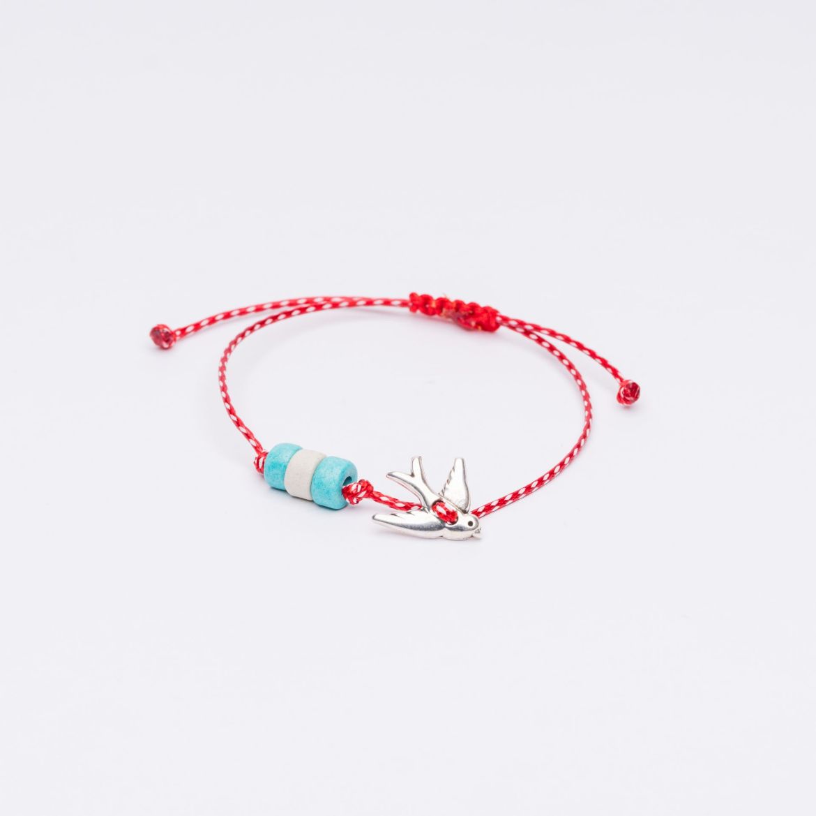 Μαρτάκι με χελιδόνι κόκκινο-λευκό κορδόνι – ελληνικό μαρτάκι άνοιξης