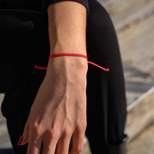 Απλό ελληνικό μαρτάκι κόκκινο-λευκό κορδόνι – minimal βραχιόλι Μάρτη