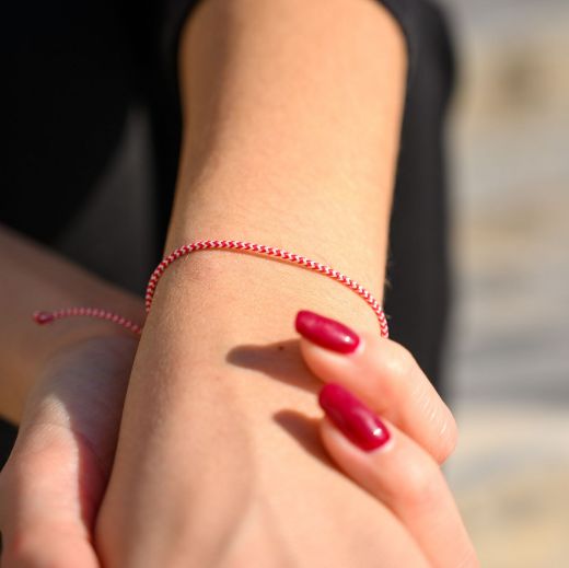 Minimal martis spring bracelet – classic Greek martaki cord wristband