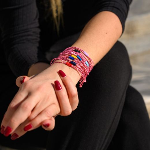 Σετ 10 minimal μαρτάκια κόκκινο-λευκό κορδόνι – μαρτάκια άνοιξης για Μάρτη