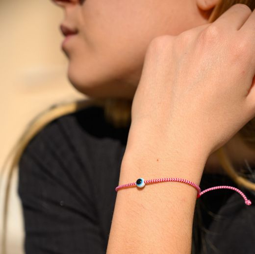 March bracelet minimal martaki cord – evil eye march bracelet red & white