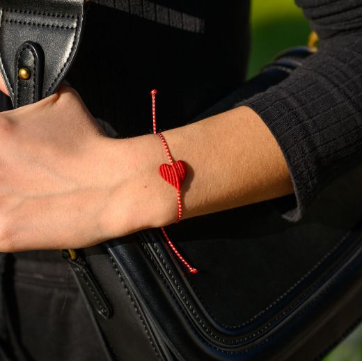 Picture of Greek Martaki Bracelet Heart macrame