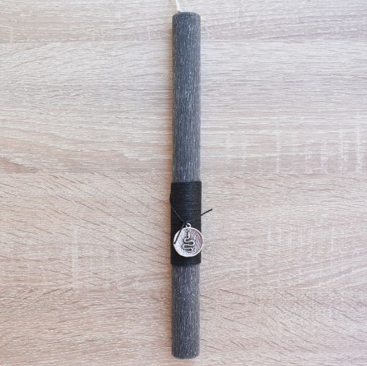 ανδρική λαμπάδα με σύμβολο φιδιού