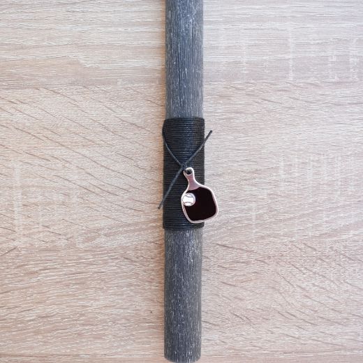 man’s easter orthodox candles with racket detail