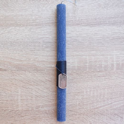 ανδρική λαμπάδα με κόσμημα τύπου ταυτότητα