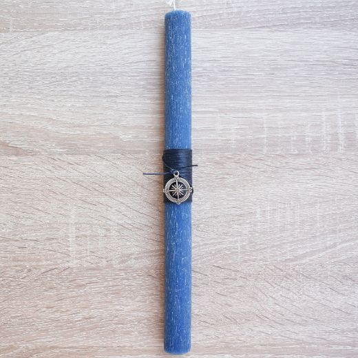 πασχαλινές λαμπάδες αντρικές με διακοσμητική πυξίδα