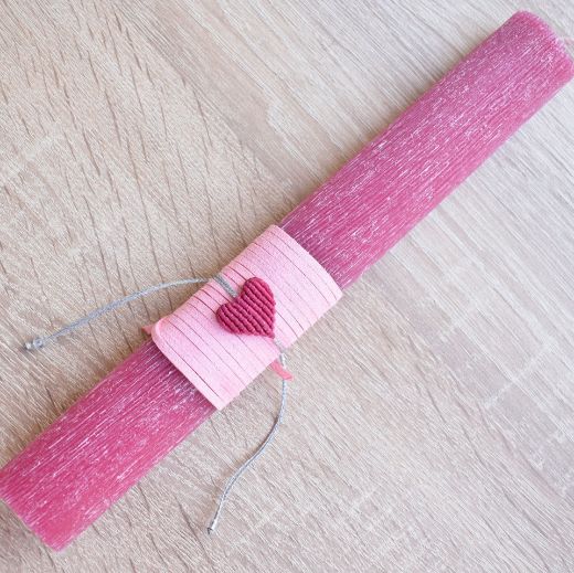 Picture of Easter candle bracelet heart macrame