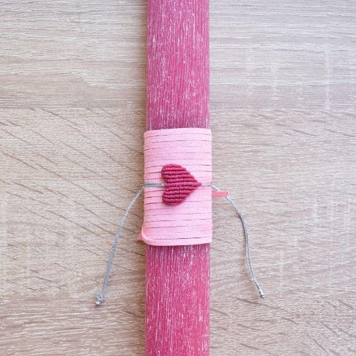 Picture of Easter candle bracelet heart macrame