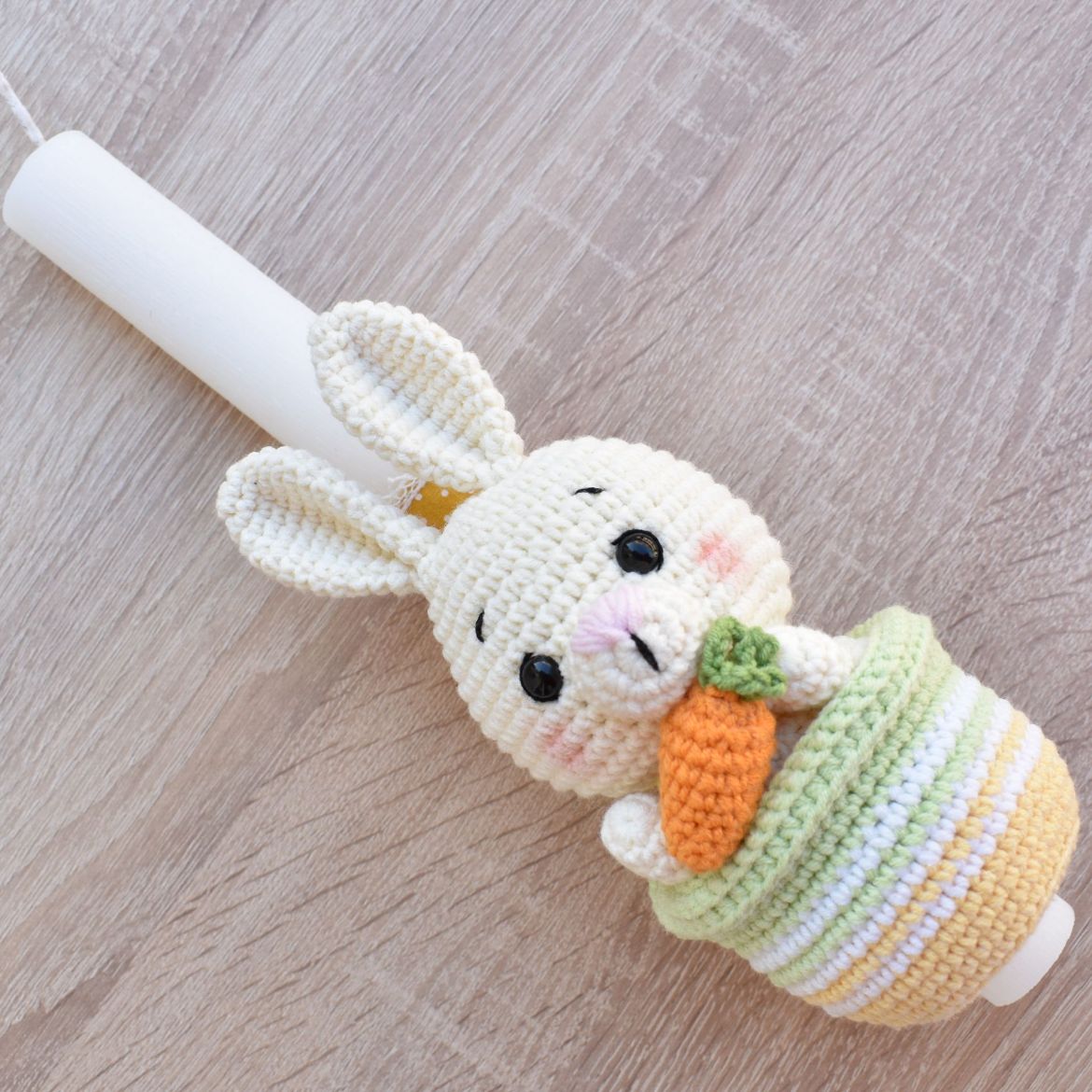 Picture of Easter candle bunny beige